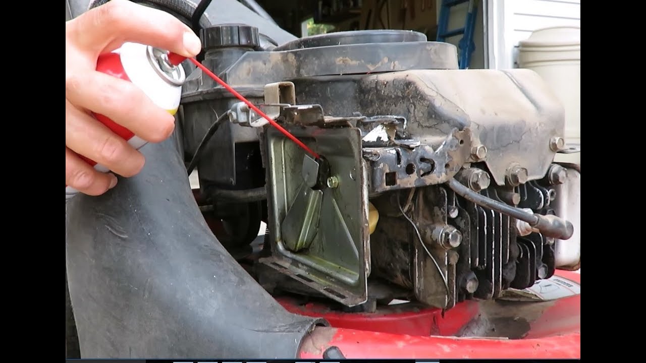 how to clean a lawn mower carburetor without removing it