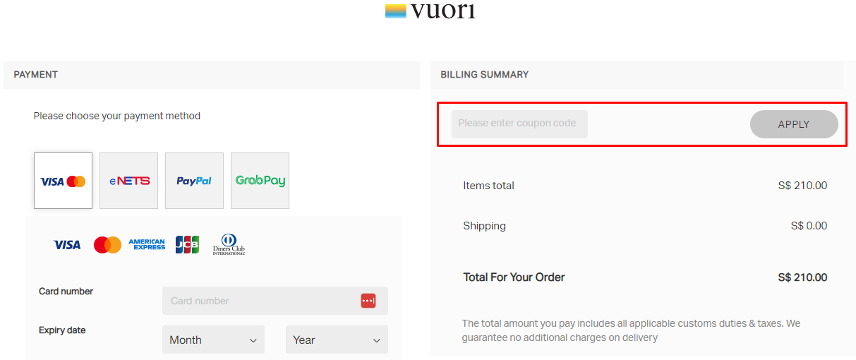 vuori coupon