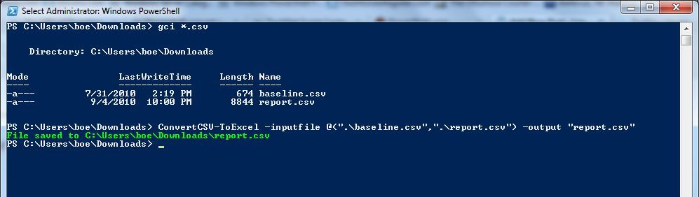 powershell export to csv