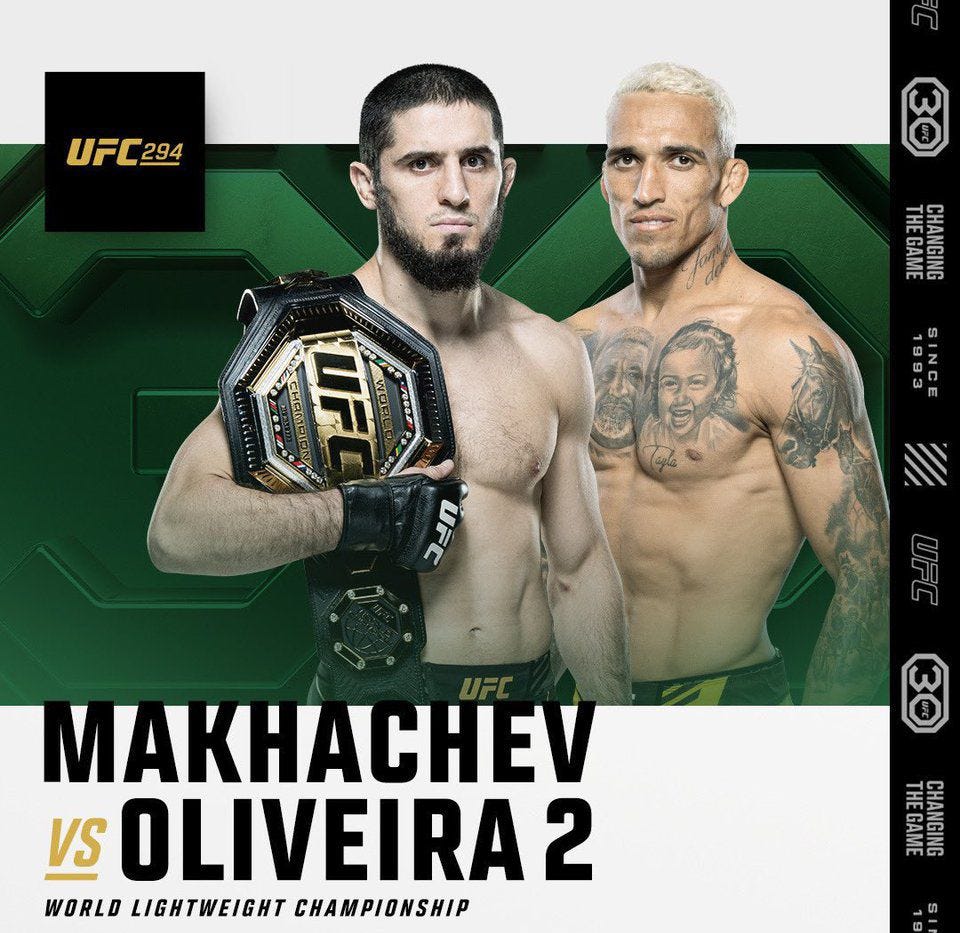 charles oliveira vs islam makhachev 2