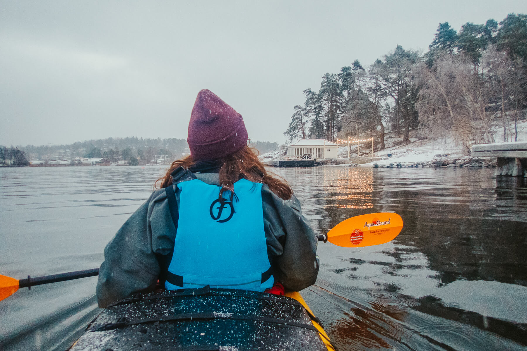 winter kayaking stockholm