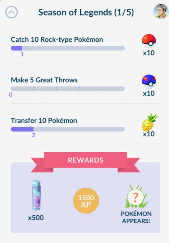 season of legends pokemon go research