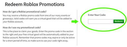 roblox promo codes redeem