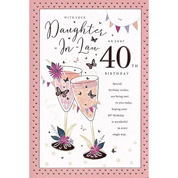 40th birthday cards for daughter in law