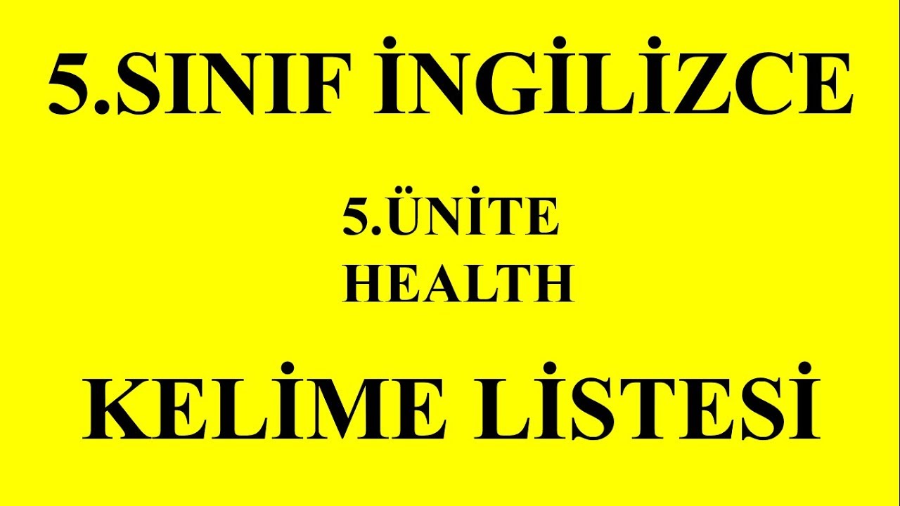 5 sinif ingilizce 5 ünite kelimeleri