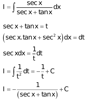 integral secx secx tanx dx