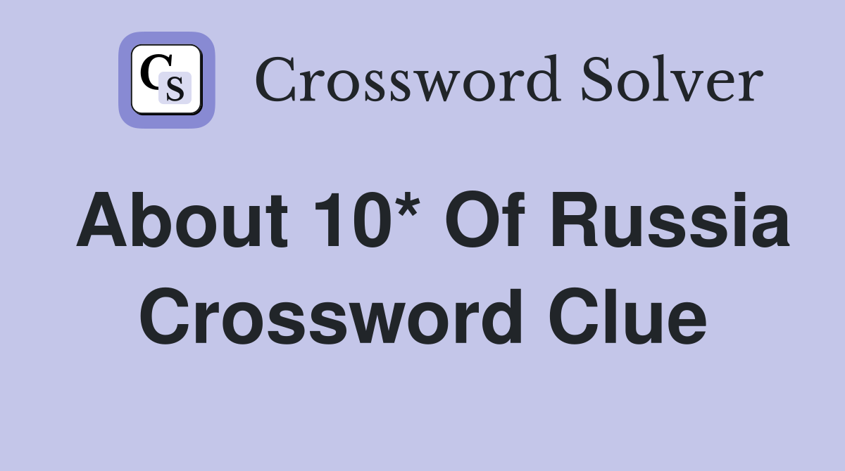 russian region crossword clue