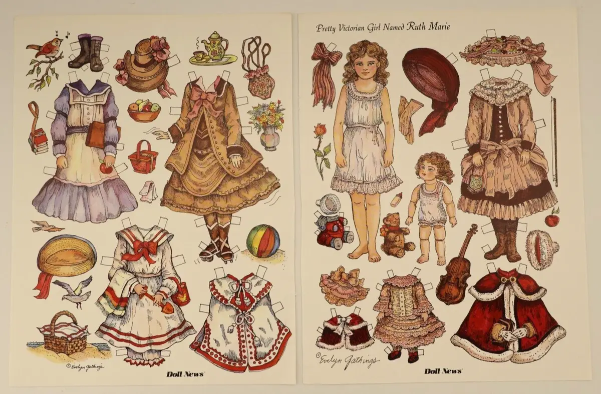 vintage paper dolls