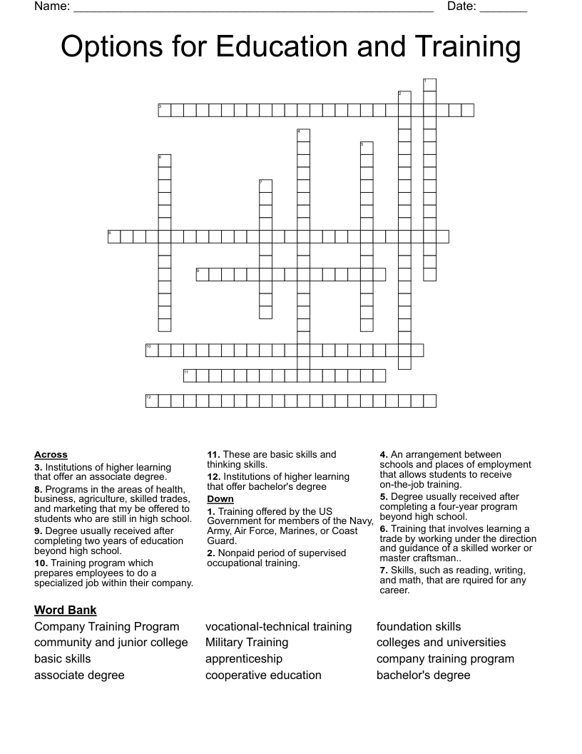 skilled craftsman crossword