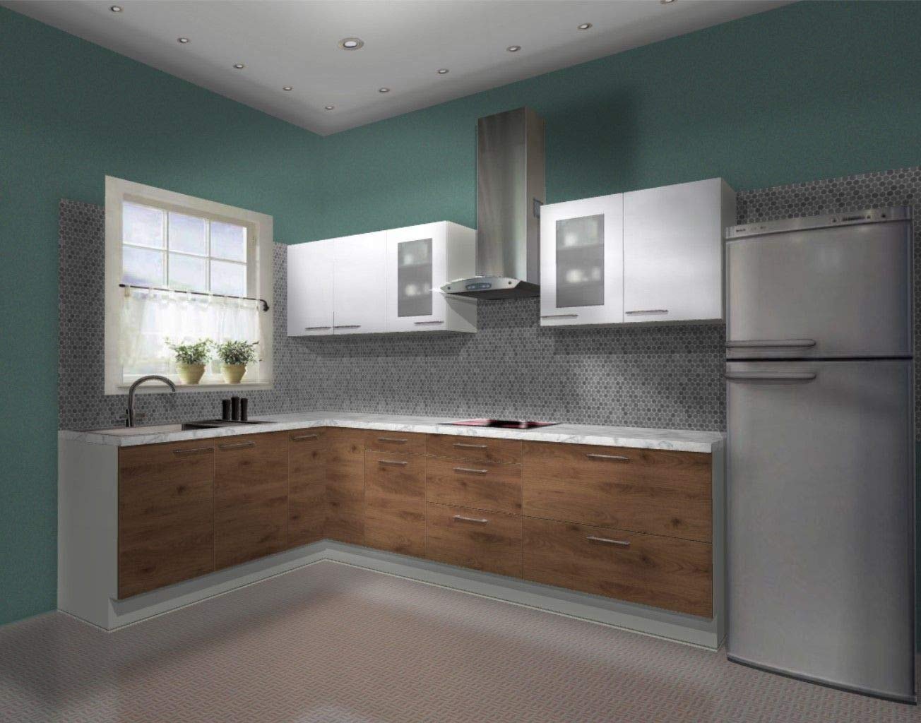 l shaped modular kitchen price