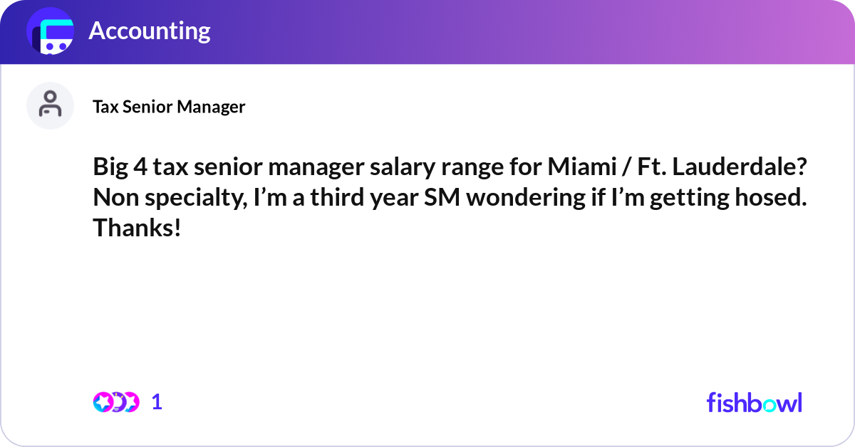 senior tax manager salary