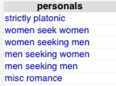 craig list personals