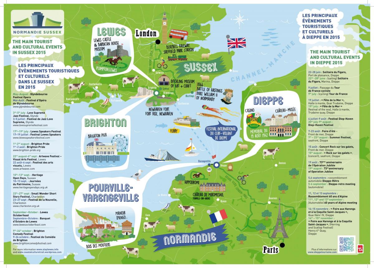 newhaven to dieppe map