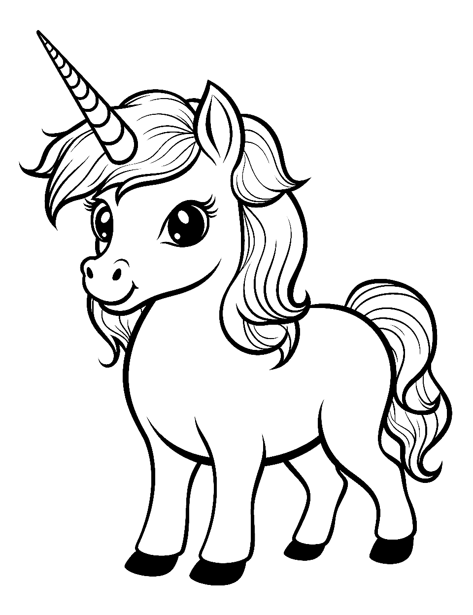 printable unicorn coloring pages