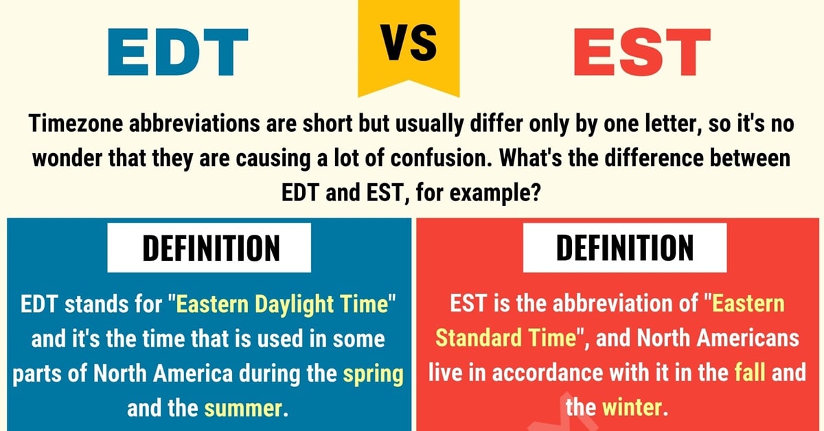 e d t time zone