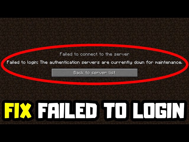 minecraft authentication servers down