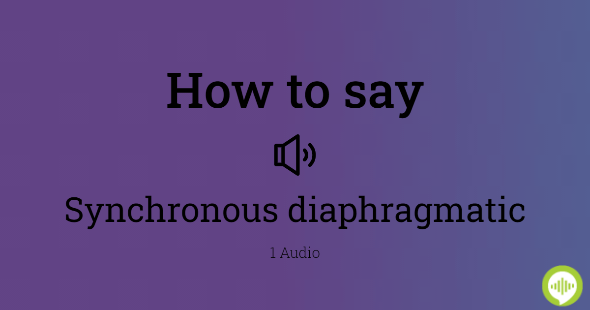 how to pronounce synchronous