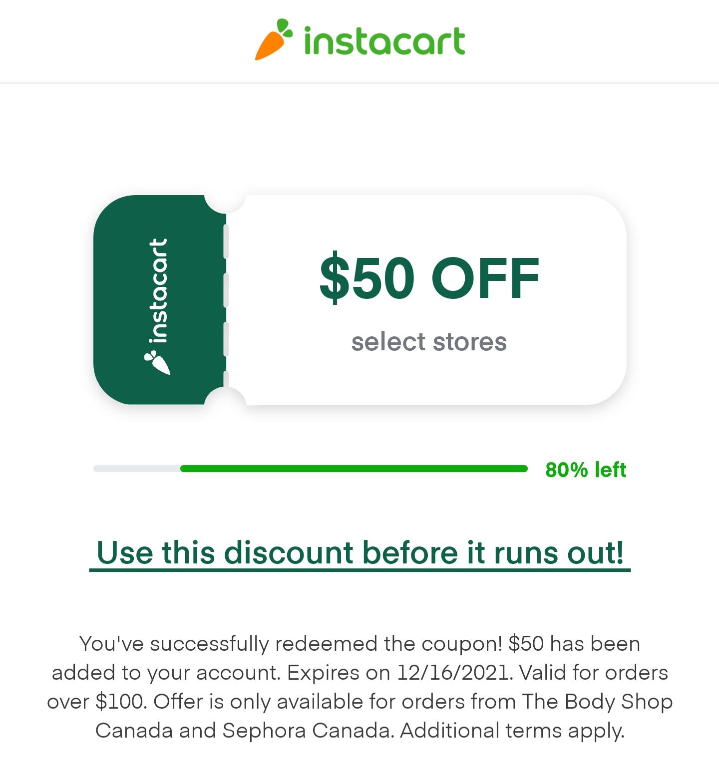 promo code instacart canada