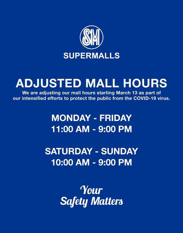 sm megamall mall hours sunday