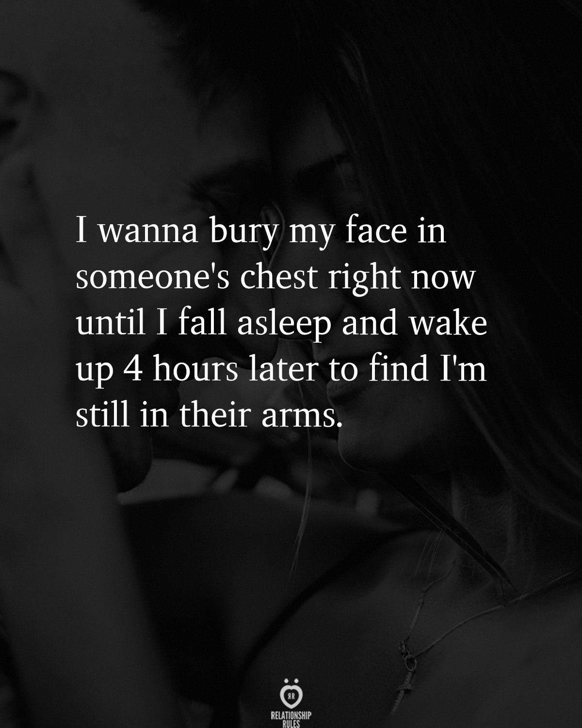 bury your face in someones chest