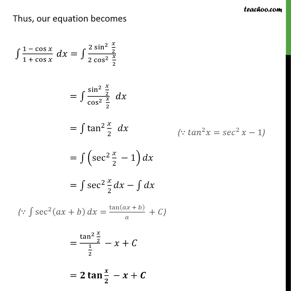 1 cos x integral