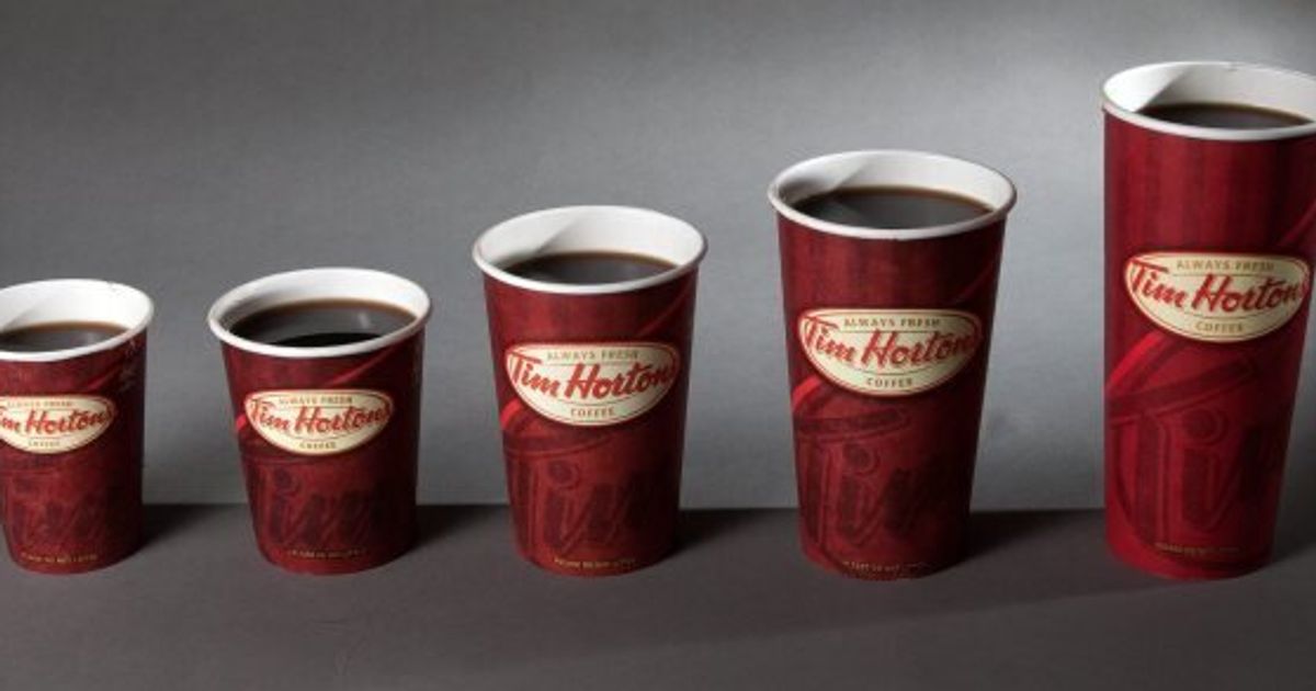 how many ounces in a tim hortons large coffee