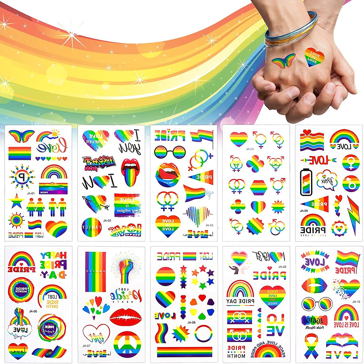 pride temporary tattoos