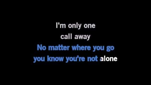 one call away karaoke mp3 free download