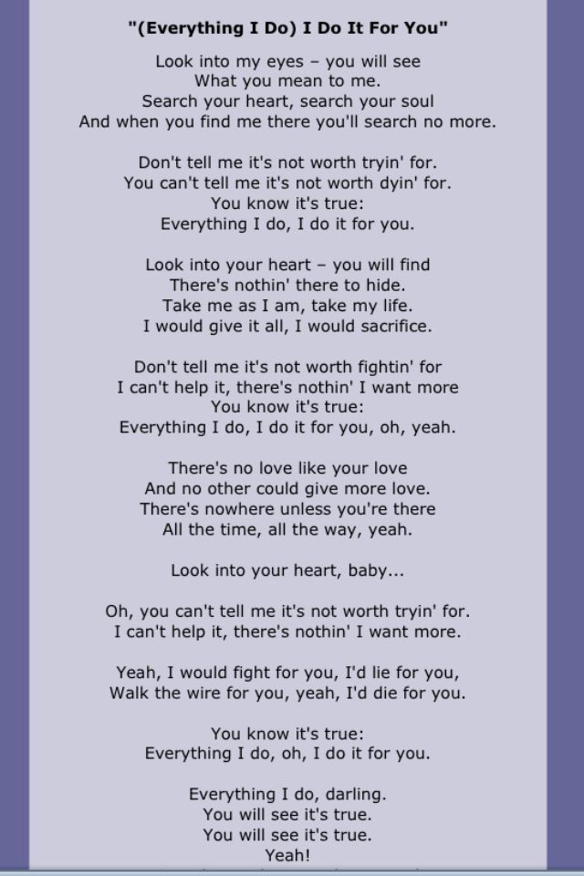 i do it for you lyrics