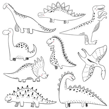 dinosaur line drawing