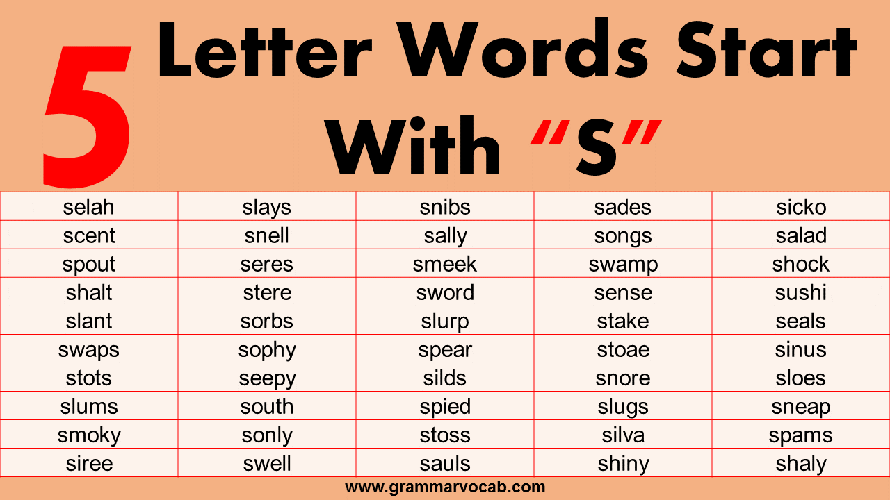 5 letter words starting sha