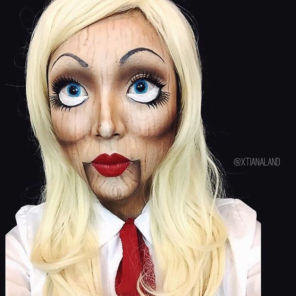 scary doll makeup