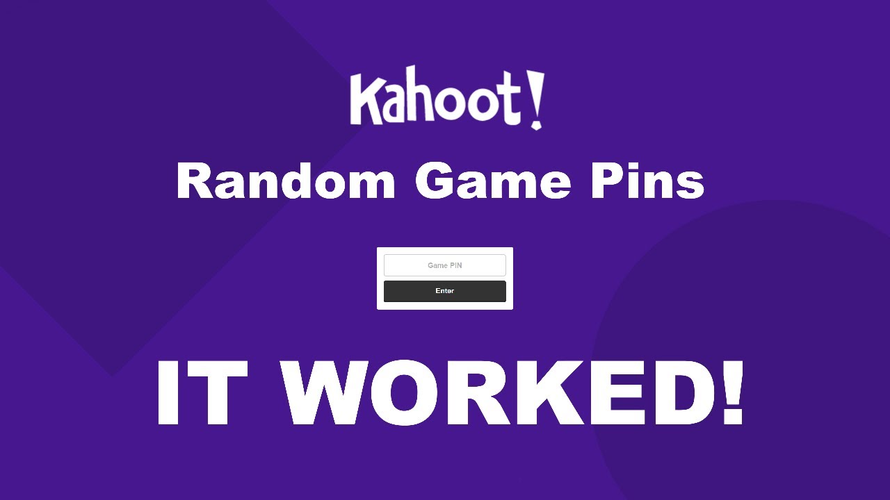 kahoot it game pin