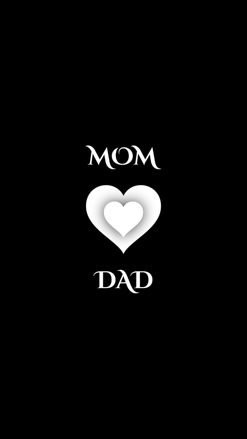 mom dad logo black and white