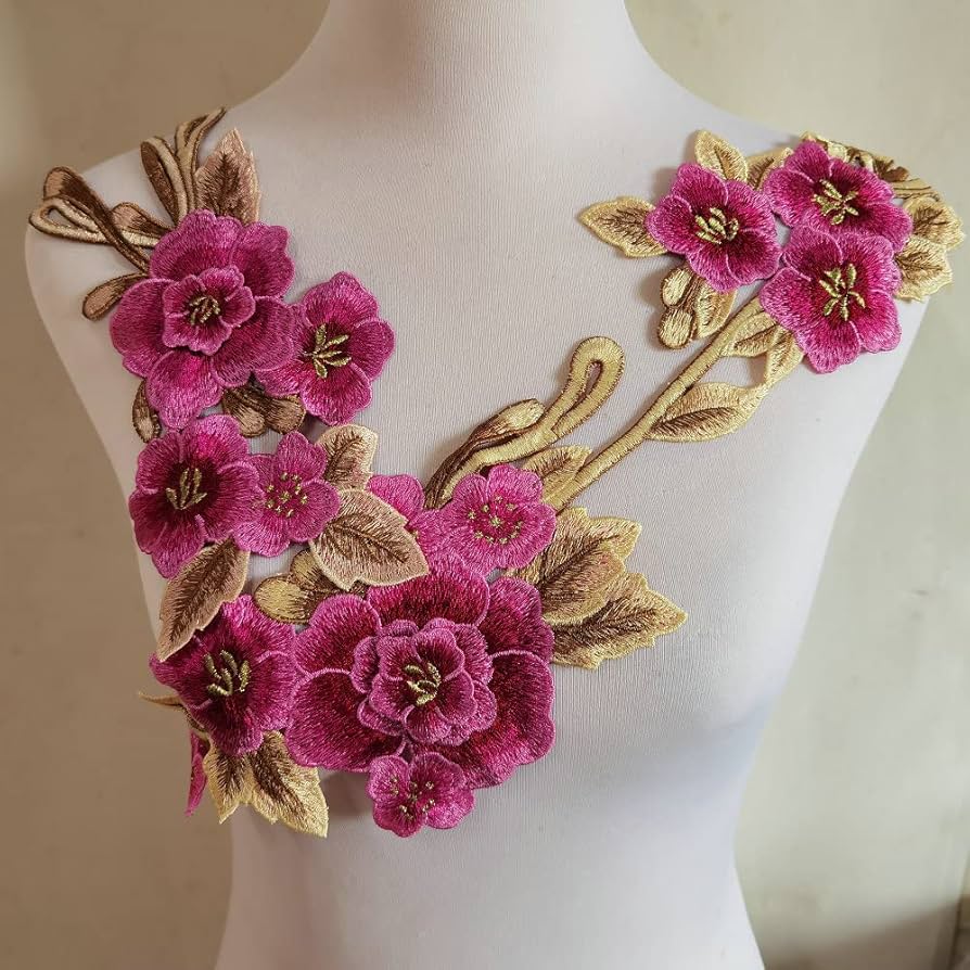 embroidered flower appliques