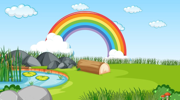 rainbow background cartoon