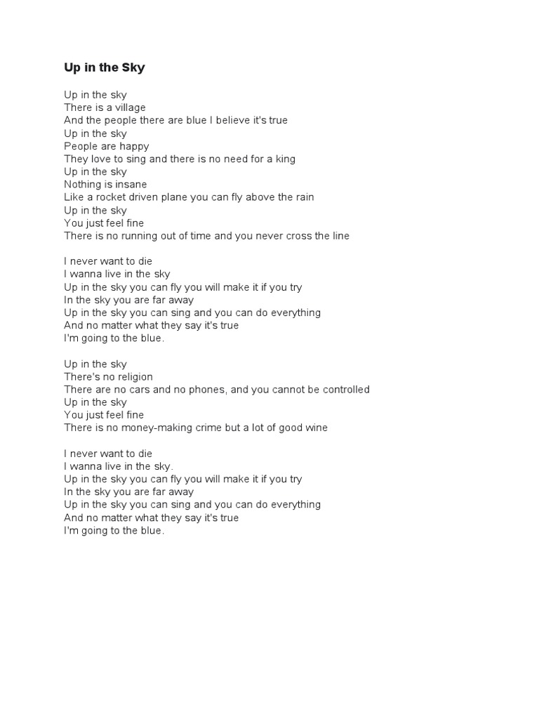 live in the sky lyrics