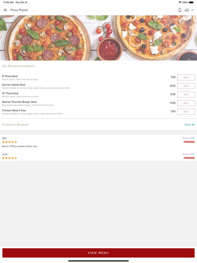 pizza planet carlisle menu