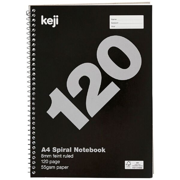 120 page notebook