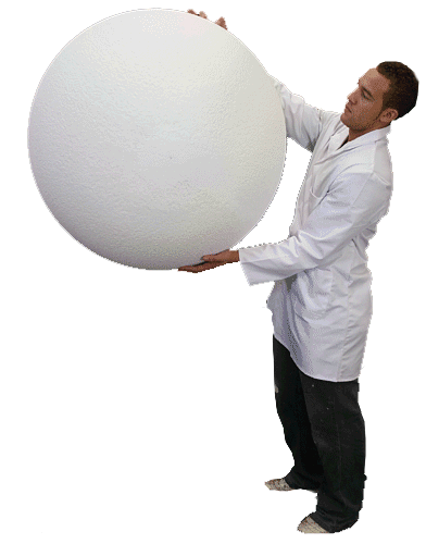 giant styrofoam balls