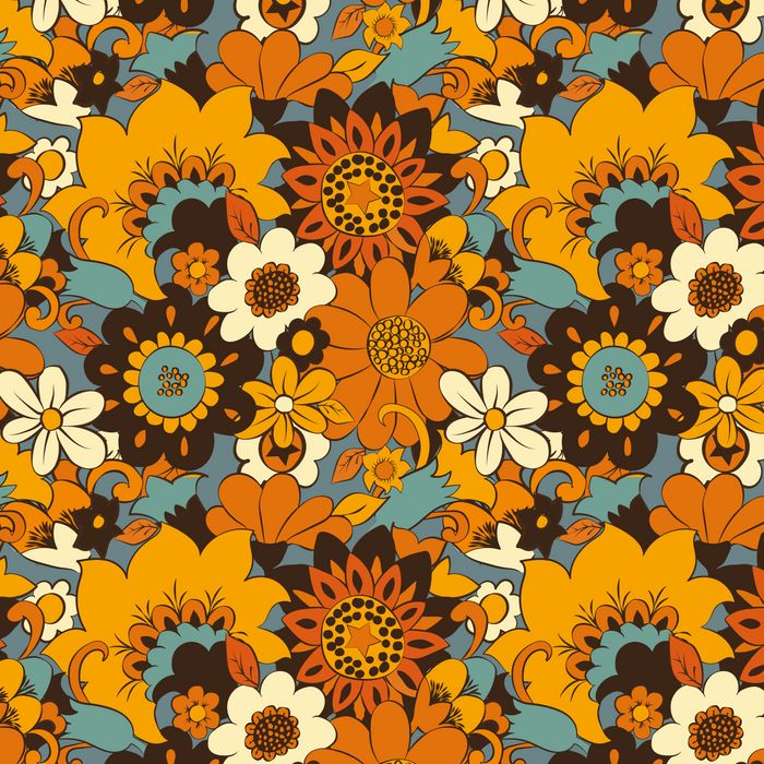 60s flower background