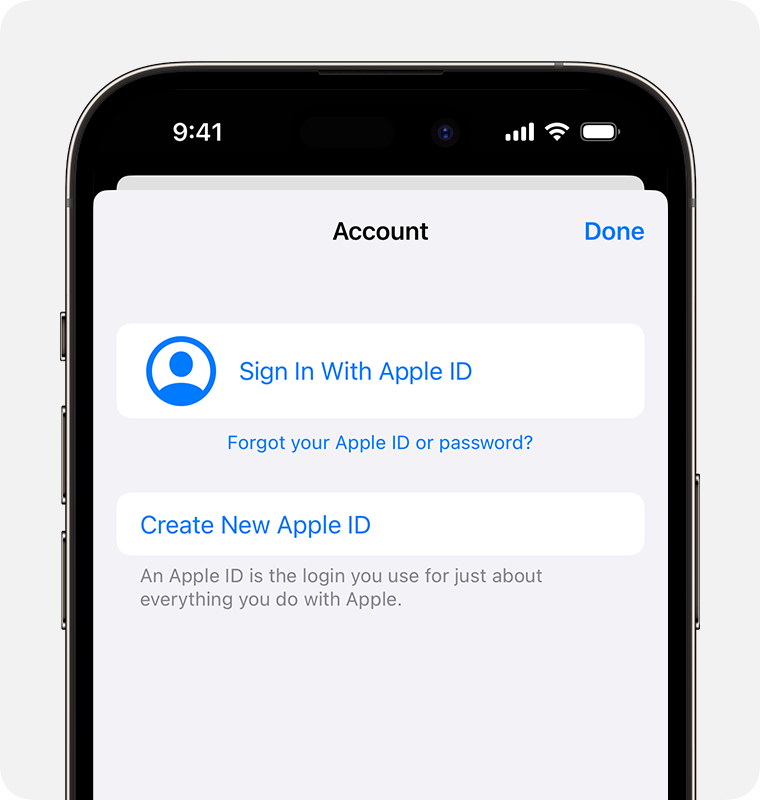 create apple id account