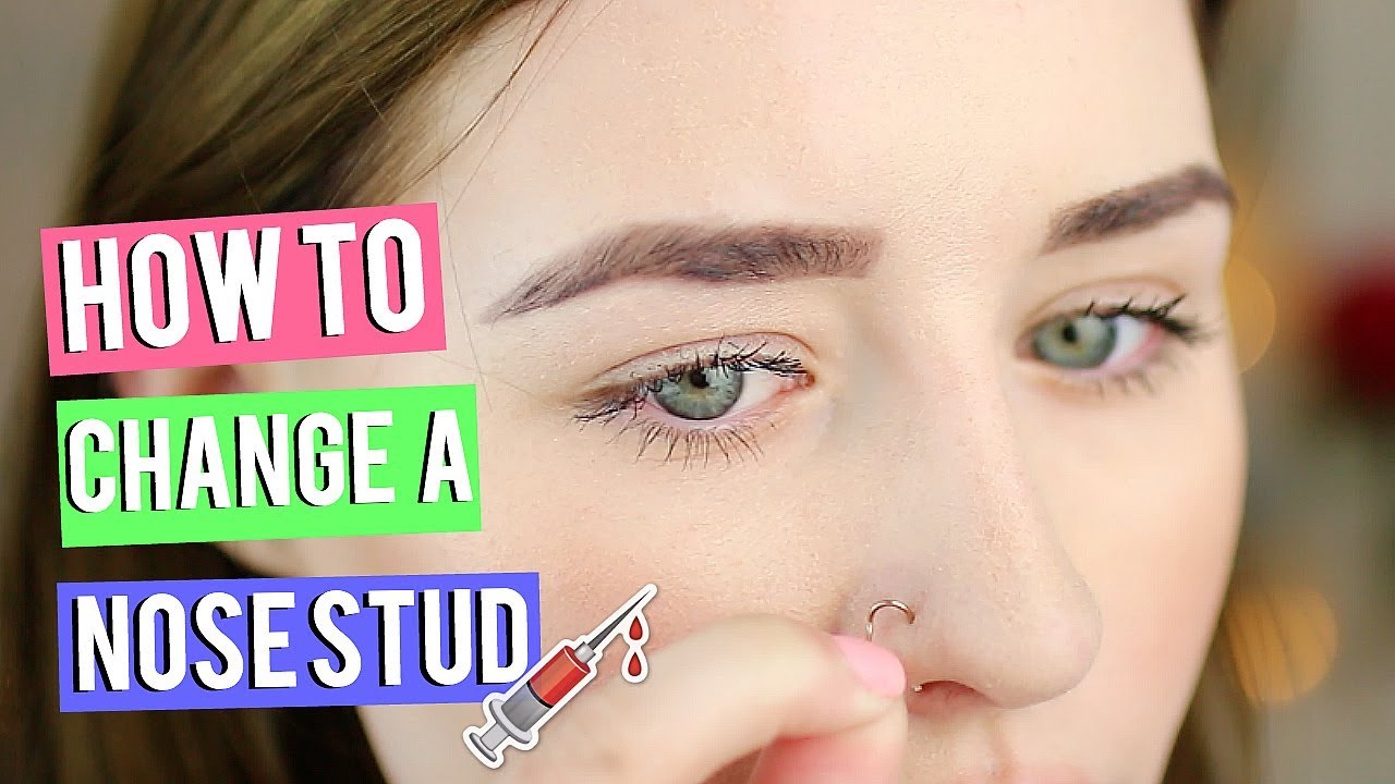 how to put in corkscrew nose stud