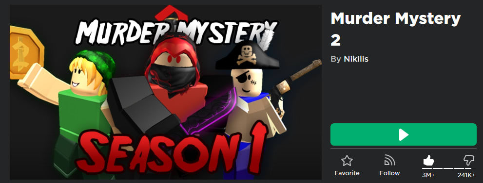 murder mystery 2 roblox