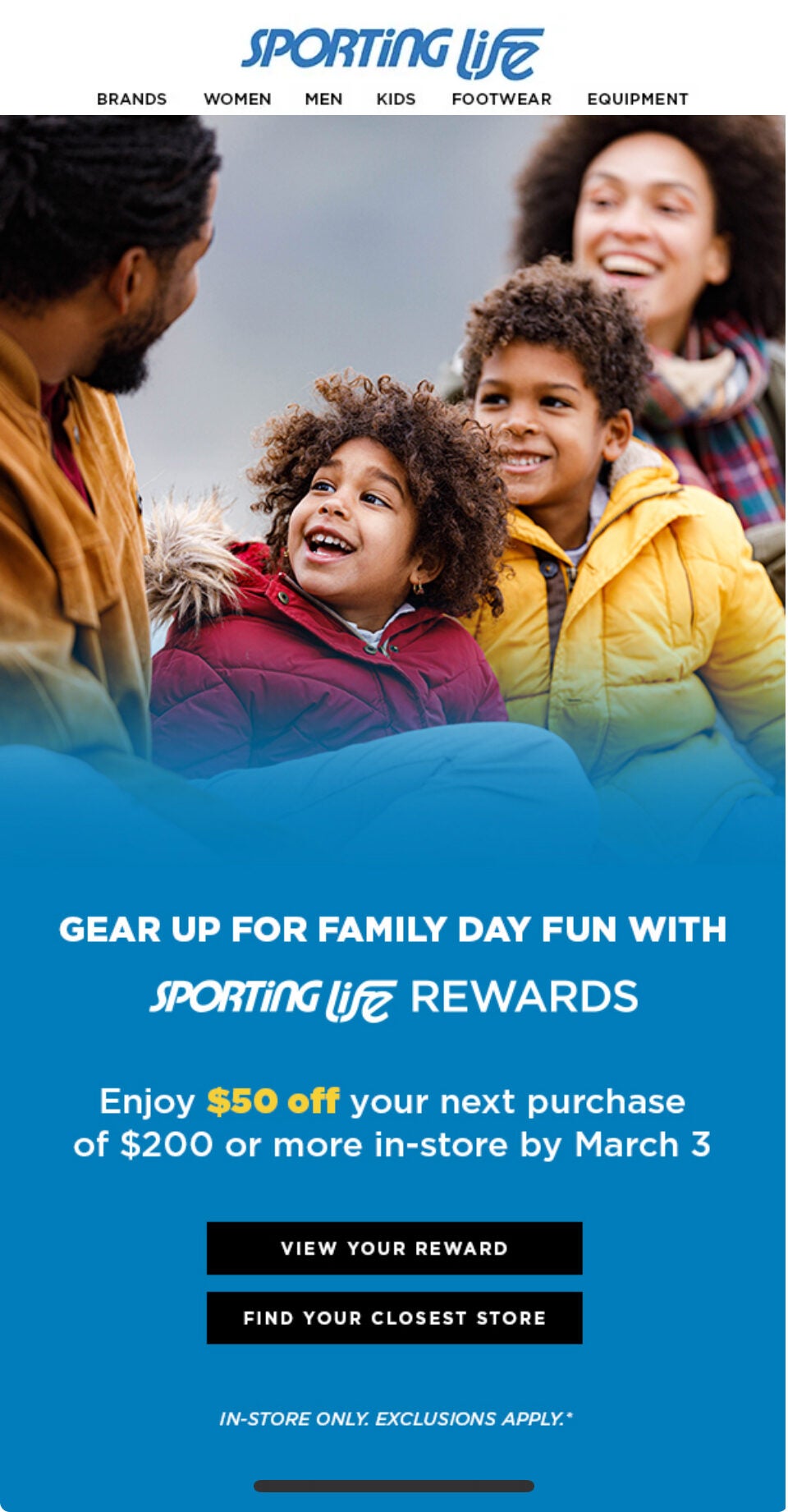 sporting life coupon $50