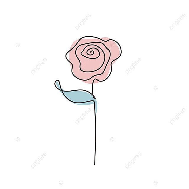 dibujo rosa minimalista