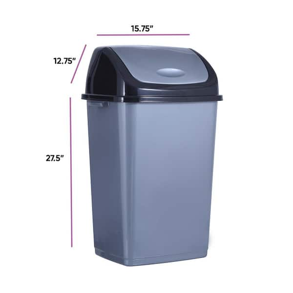 13 gallon swing top trash can