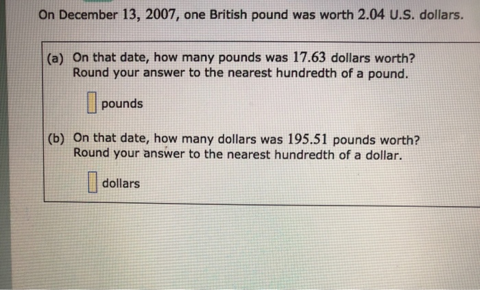 13 pounds in dollars