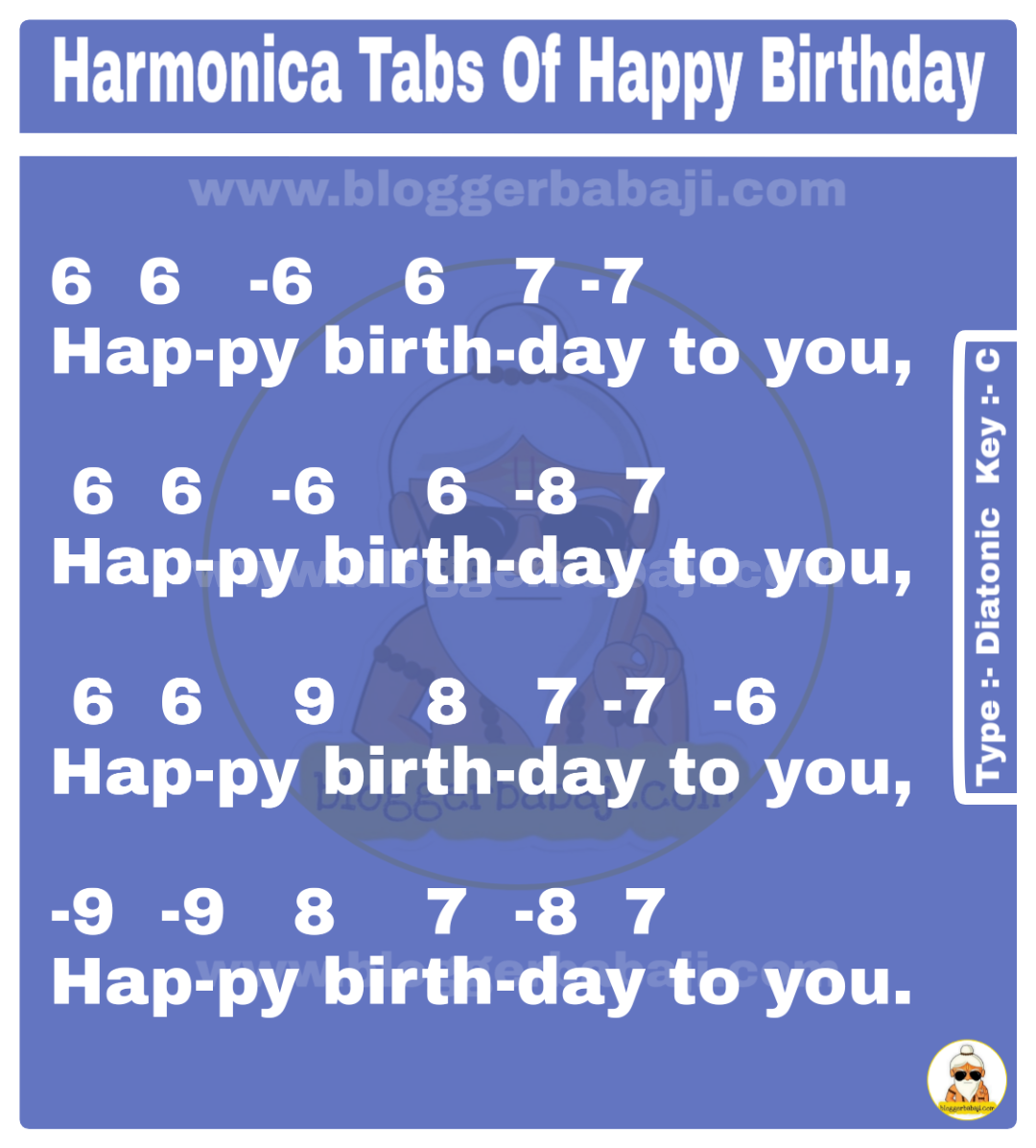 happy birthday harmonica tabs