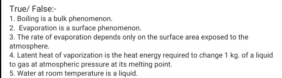 boiling is a bulk phenomenon true or false